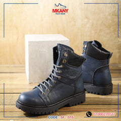 سيفتي ( الابطال ) كحلي جلد طبيعي ومقدمة حديد SF-15