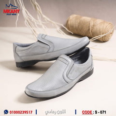 حذاء طبقتين جلد طبيعي وفرش طبي S – 71 رمادي