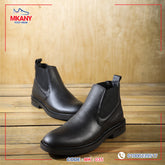 جلد طبيعي ونعل ربر MK-35 هاف بوت لون أسود