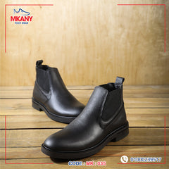 جلد طبيعي ونعل ربر MK-35 هاف بوت لون أسود