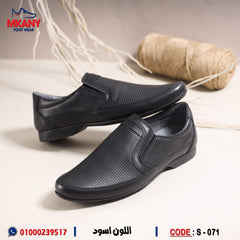 حذاء طبقتين جلد طبيعي وفرش طبي S – 71 اسود