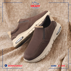 حذاء كاجوال جلد طبيعي K - 505 بني