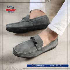 حذاء جلد طبيعي EG – 601 رمادي