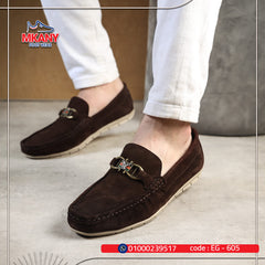حذاء جلد طبيعي EG – 605 بني