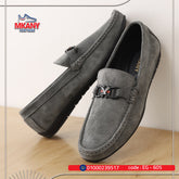 حذاء جلد طبيعي EG – 605 رمادي