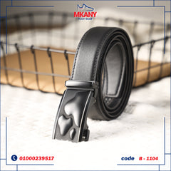 حزام جلدي طبيعي B – 1104 أسود
