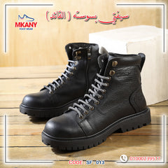 سيفتي سوسته ( القائد ) اسود جلد طبيعي ومقدمة حديد SF-13