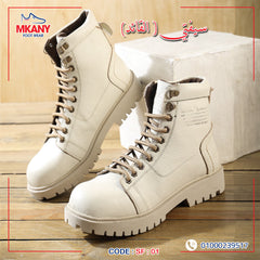 سيفتي ( القائد ) بدون سوسته بيج جلد طبيعي ومقدمة حديد SF-01