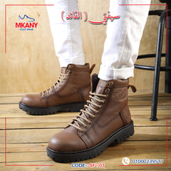 سيفتي ( القائد ) بدون سوسته هافان جلد طبيعي ومقدمة حديد SF-01