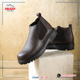 سيفتي ( الدرع ) بني جلد طبيعي ومقدمة حديد SF - 04