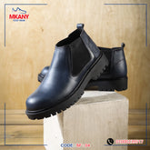 سيفتي ( الدرع ) كحلي جلد طبيعي ومقدمة حديد SF - 04