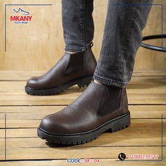 سيفتي ( الدرع ) بني جلد طبيعي ومقدمة حديد SF - 04