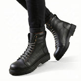 سيفتي ( القائد ) بدون سوسته اسود جلد طبيعي ومقدمة حديد SF-01