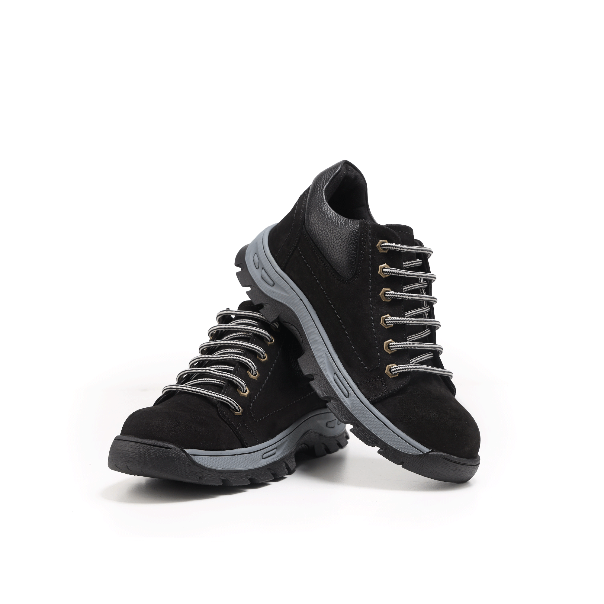 سيفتي ( البتار ) اسود شموازت جلد طبيعي ومقدمة حديد SF-025