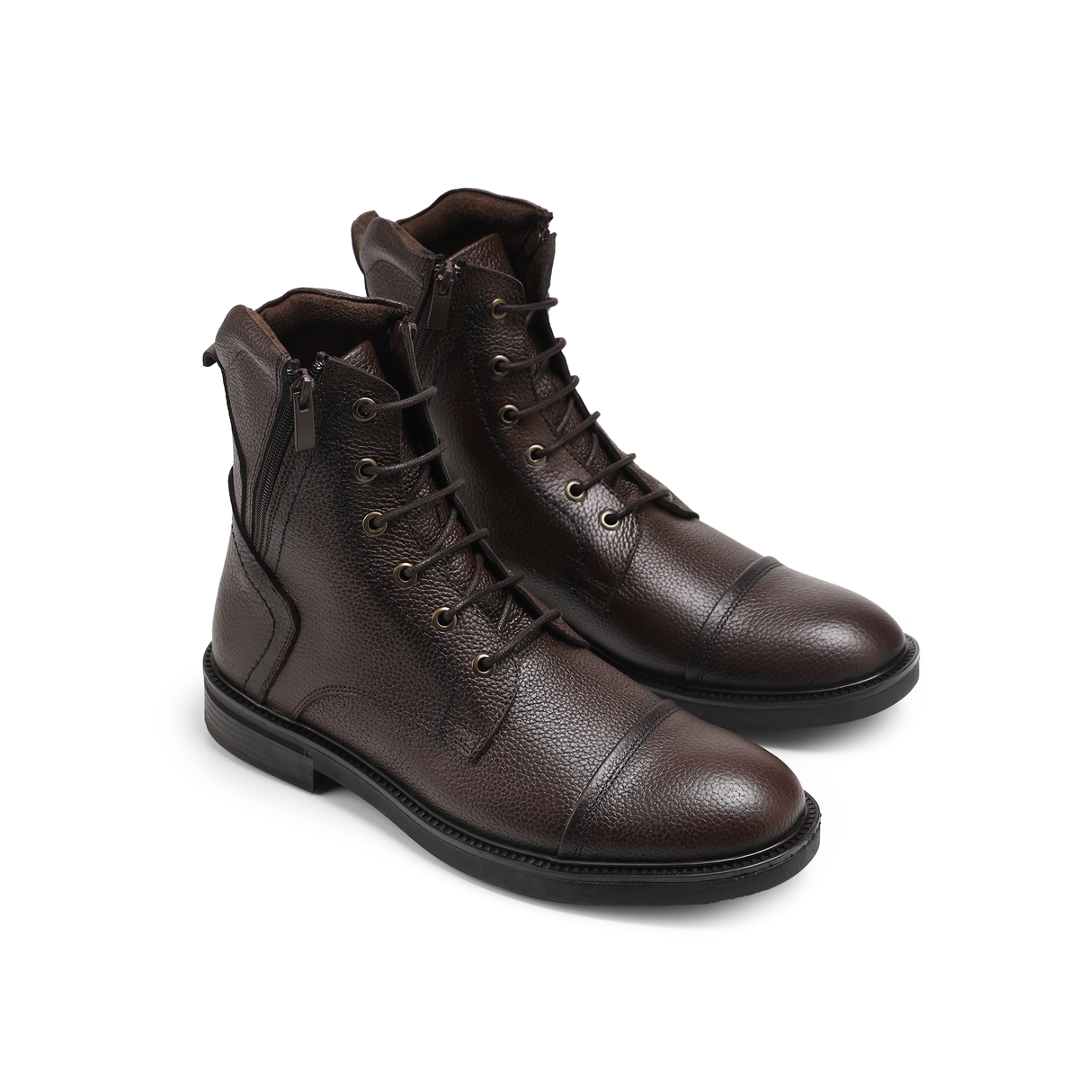 جلد طبيعي ونعل ربر MK-95 هاف بوت لون بني