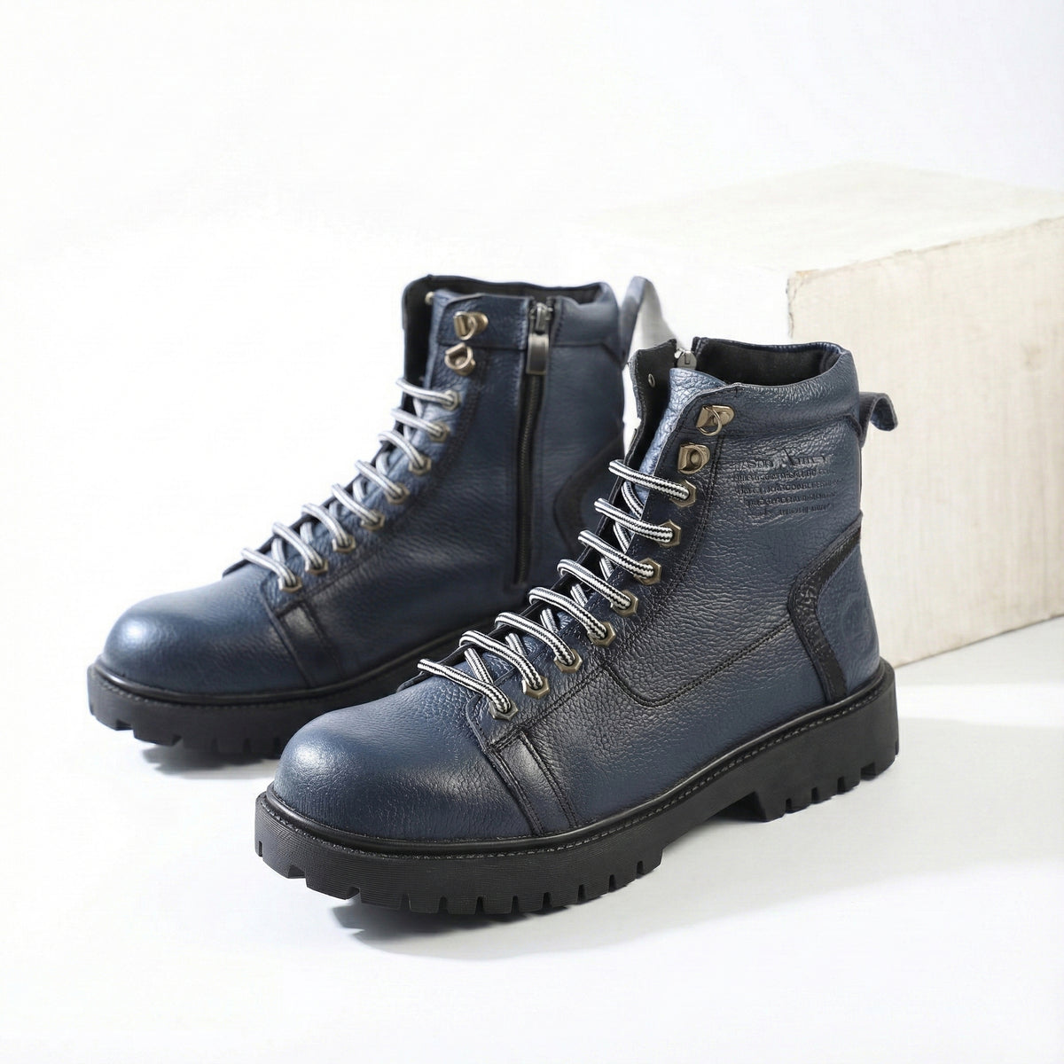 سيفتي سوسته ( القائد ) كحلي جلد طبيعي ومقدمة حديد SF-13