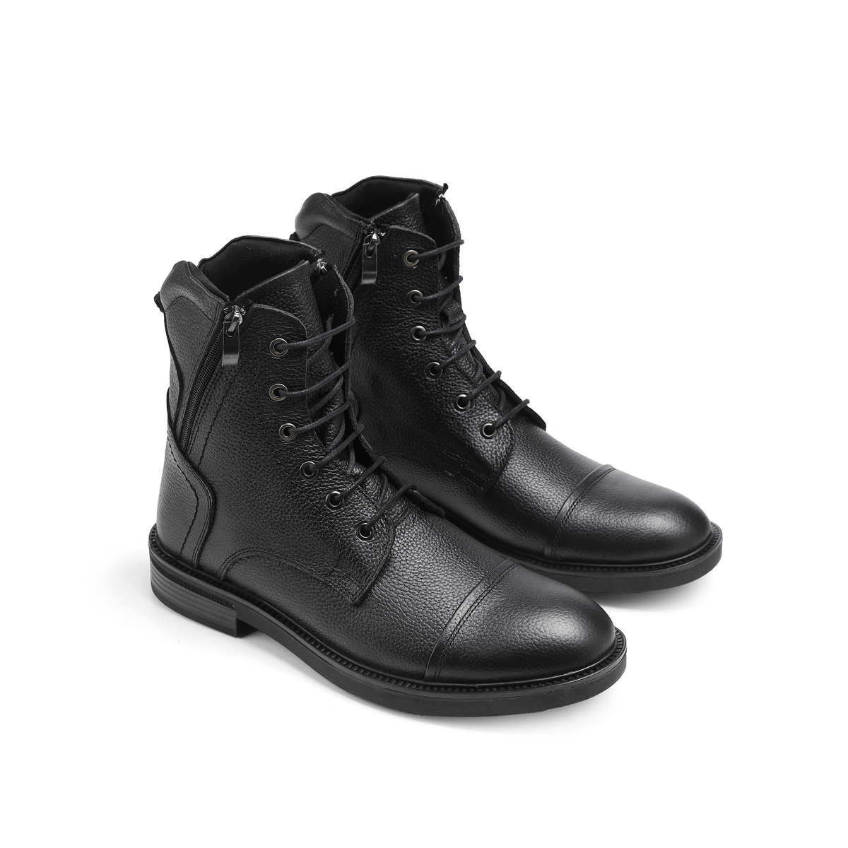 جلد طبيعي ونعل ربر MK-95 هاف بوت لون أسود