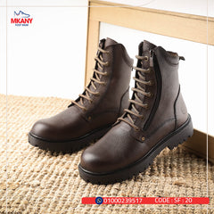 سيفتي ( النخبه ) بسوسته بني  جلد طبيعي ومقدمة حديد SF-20