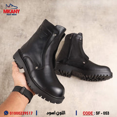 سيفتي ( العاصفة) اسود جلد طبيعي ومقدمة حديد SF - 53